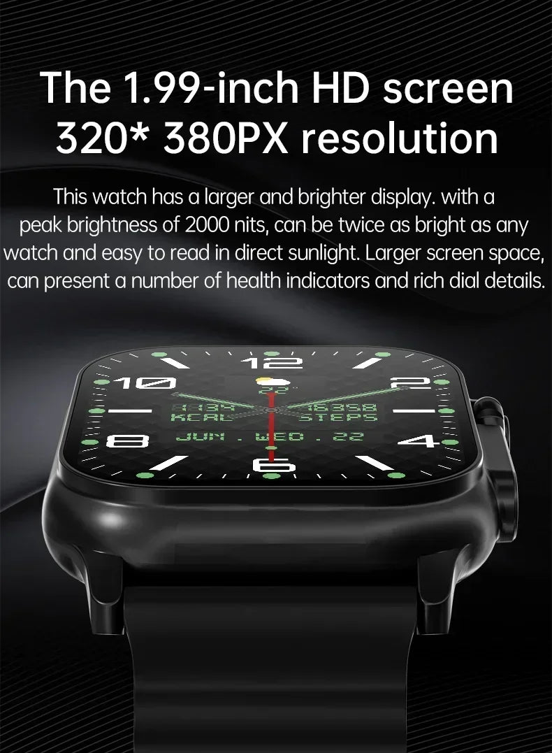 Relógio Smart Watch T10 U2 Watch Ultra IWO Watch Ultra NFC Smartwatch Series 9 Bluetooth Call 2.2 Inch Wireless Fitness Watch